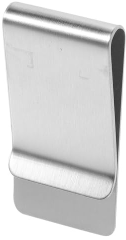 Pinza para Billetes de Acero Inoxidable Plata, Diseño Elegante | Doble Cara, Cabe en Bolsillo Delantero, para Hombres y Mujeres, Formato Compacto