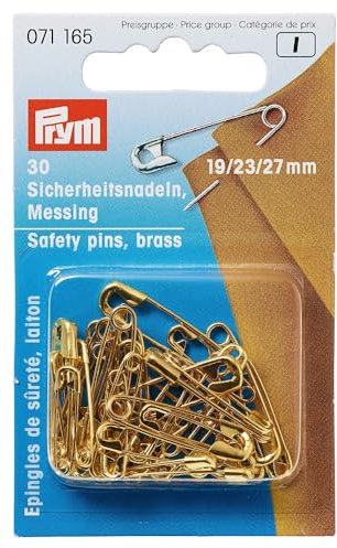Prym 071165 Sicherheitsnadeln MS 19/23/27 mm goldfarbig