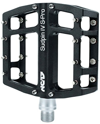 NC-17 Sudpin IV S-Pro Aluminium Plattform Pedale | Mountainbike Pedal | BMX Pedal | Flache Bauhöhe 18 mm | FAILSAFE System | Präzisionslager + Cr-Mo Achse | inkl. Ersatzpins