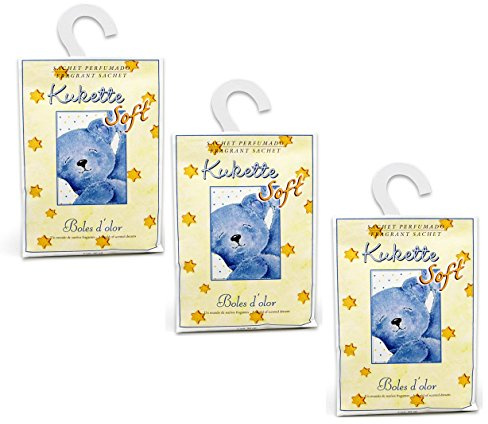 KUKETTE SOFT - Lote de 3 bolsitas perfumadas con colgador, aroma de ternura y bebés