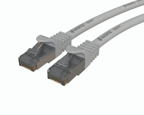 AIXONTEC 5er Pack 2 m Cat 6 Netzwerkkabel Grau mit 10 Farbkodierungsringen - Ethernet LAN RJ45 Stecker Patchkabel SFTP 1 Gigabit Lan kabel cat 6 kompatibel zu CAT.5 CAT.6 CAT 6a powerlan kabel