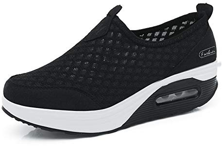 Zapatillas De Deporte Zapatos Respirado Ligero Malla Talla 35-42 Mujeres Deporte Running Zapatillas Sacudir Casual Zapatos Height-Increasing Sneaker