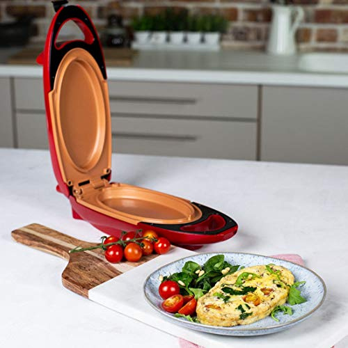 NOVABEL Poêle a Omelette - Plaque de Cuisson électrique portable -Poêle omelette deux plaques Revêtement antiadhésif.
