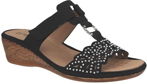 Cushion Walk Ladies Cora Black UK 6
