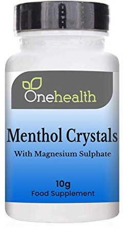 OneHealth Natural Minty Flavour Menthol Crystals for Refreshing and Cooling Effect on The Skin, 10g