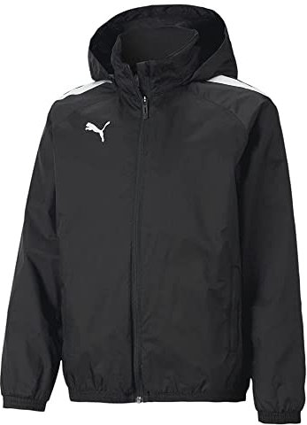 PUMA Unisex Kinder Teamliga All Weather Jkt Jr Sweater, Puma Black-puma Black, 176 EU