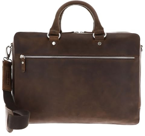 Leonhard Heyden Leder Businesstasche Laptoptasche mit Laptopfach Salisbury RV-Aktenmappe 2 Fächer 7661 Rotbraun dunkelbraun