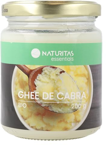 Ghee mantequilla clarificada de cabra BIO | 200 g | Naturitas Essentials | Ghee de cabra clarificado Bio | Sin lactosa ni caseína | Salsas