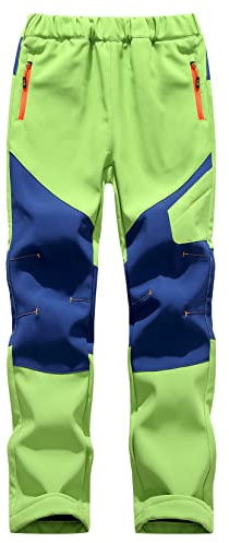 Machbaby Kinder Softshellhose Gefüttert Outdoorhose Sporthose Atmungsaktiv Warm Wasserdicht Funktionshose Jungen Mädchen Trekkinghose Skihose