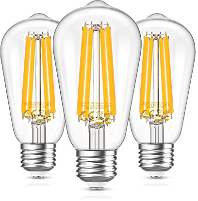 Dimmbar E27 Led Glühbirne, 12W E27 Birne Warmweiss 2700K Ersatz für 120W Glühlampe, Kein Flackern Energiesparlampe, 1600 Lumens LED Lampe, 360°Abstrahlwinkel AC 220-240V Edison Leuchtmittel (3er Pack)