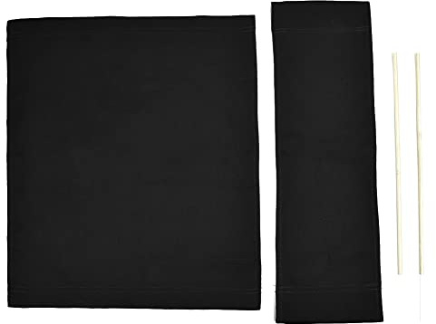 Oniissy 1 Set Directors Chair Klappstühle Cover Kit, tragbare Regiestühle Club Stühle Canvas Sitzbezüge für Garten drinnen und draußen, Hockerschutz Ersatz (schwarz)