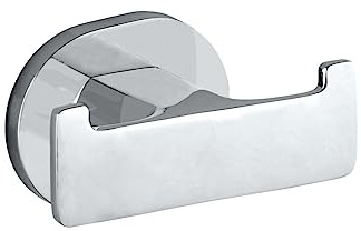 Wenko 25019100 Gancho de Pared Doble para Toallas de Baño Duo Maribor, Cromo