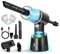 URAQT Aspirateur à Main sans Fil, Mini Aspirateur à Main, Aspirateur de Voiture, Rechargeable 3 en 1 Succion Légère avec 2pcs Filtre Lavable pour Nettoyage d'animaux Poils Voiture Maison(Noir)