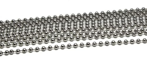 1.5 2.4 10 mm Stainless Steel Ball Bead Chains & Connector Bulk Chains for Jewelry Making Fit DIY Necklace Keychain Accessories-Ball Beads 10mm