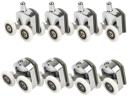 Roulettes de porte de douche, Roulettes de porte de douche | 23mm Roulettes de curseur Poulies 8PCS Diamètre de la porte de douche Haut Bas Pièces de rechange de salle de bain