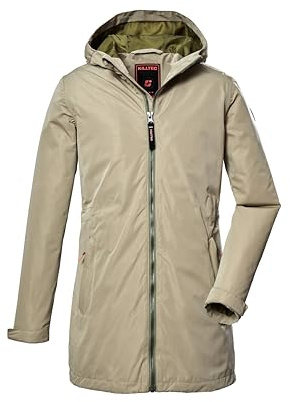 killtec Filles Parka fonctionnelle avec capuche/parka imperméable KOS 359 GRLS PRK, light olive, 164, 41525-000