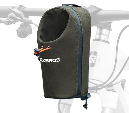ROCKBROS Fahrrad Trinkflaschenhalter Lenkertasche Flaschentasche am Lenker Zubehör für E Scooters, Falträder, Mountainbikes, Rennräder in Dunkelgrün