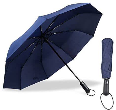 Gifmore Parapluie de Poche Pliant, Parapluie Automatique Compact et Au Vent, Parapluie de Voyage Portable pour Hommes et Femmes
