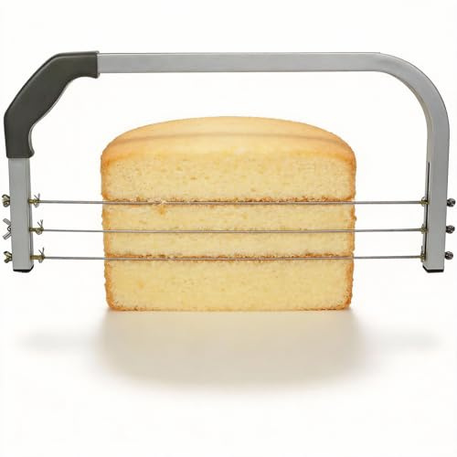 3 Cake Levellers, Multiple Layer Cake Decorating DIY Cake Saw with Marked Measuring Guide, Adjustable Cake Slicer with Comfort Grip Handle for Kitchen DIY Baking