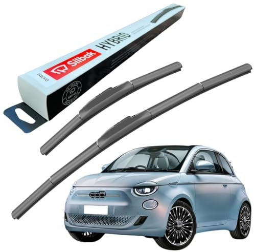 Silbak Windscreen Wipers, fits for FIAT 500 EV (2012 ONWARDS) Front Wiper Blades, 600mm/350mm