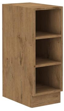 Mirjan24 Küchenschränke Woodline Unterschrank Hängeschrank Spülenunterschrank Herdumbauschrank Eckunterschrank Geschirrspülerblende Küchenzeile (Eiche Lancelot, Unterschrank 30 D OTW BB)