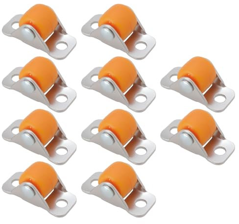 SG Store 10Pcs Small Wheel Casters Fixed Castor Wheels Directional Fixed Small Caster Furniture Linear Wheel for Shelves Table Workbench Chair