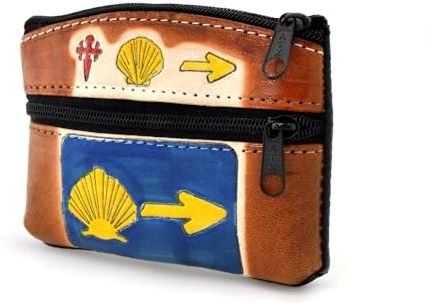 Porte-monnaie Chemin de Saint-Jacques, bon chemin, pèlerin à Saint-Jacques, pétoncle Chemin, coquillage, accessoires Kit compostelan, Standart, Standard