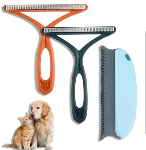 JYNXOR 3 Pezzi Levapelucchi Portatile Manuale, Togli Pelucchi, Rasoio Togli Pelucchi, Leva Peli Animali, Doppia Faccia Rimuovi Peli, Lint Remover, Elimina Pelucchi Pilling per Vestiti, Divani,Tappeti