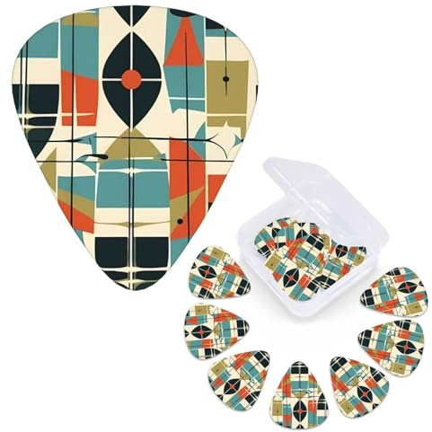 Gitarrenplektren, personalisierbar, 3 verschiedene Stärken, 4 Stück 0,46 mm, 4 Stück 0,71 mm, 4 Stück 0,96 mm, moderne Gitarrenplektren, E-Gitarren, Bass-Plektren, Zubehör, 12 Stück
