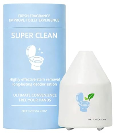 New upgrade Super Clean Toilet Cleaner, Super Clean Pro Toilet Cleaner, Crazy Clean Toilet Cleaners, Krazy Clean Toilet Bowl Cleaners, Automatic Long-Lasting Cleane Fresh Scent, 120g
