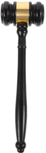BETOOKY Marteau de Juge en Bois Massif, Maillet de Vente aux Enchères, Poignée Confortable, Marteau D'avocat pour Tribunal, Accessoire Bureau pour Enchères et Procès, Maillet Bois Lisse