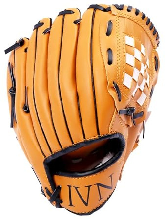 Baseballhandskar basebollhandskar för barn och vuxna (gul, 30 cm)
