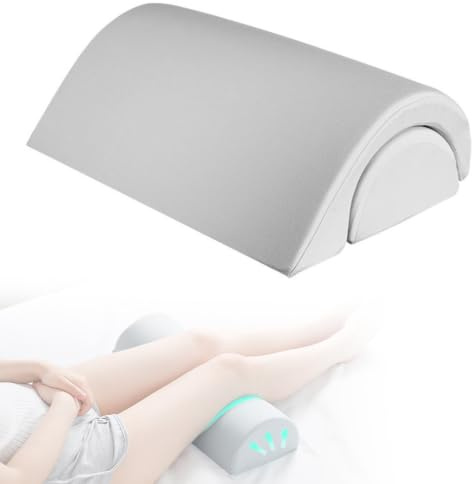 MIUUIPI Halbmond-Bolsterkissen, 2-in-1 Halbrunde Lagerungsrolle, Kniekissen für Beine, Knie & Rücken, Beinkissen & Nackenrolle mit Memory Foam, 50 * 28.5 * 16CM (Grau)