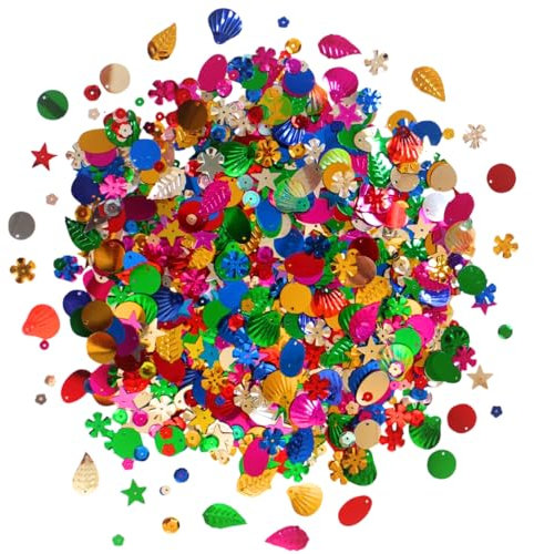 Kids B Crafty - Lots of, Sequins, Sequins for Crafting, Sewing, Mixed Sequins for Crafts. Colours and Sizes Loose - Craft Supplies - Embellishments - Wedding - Schools