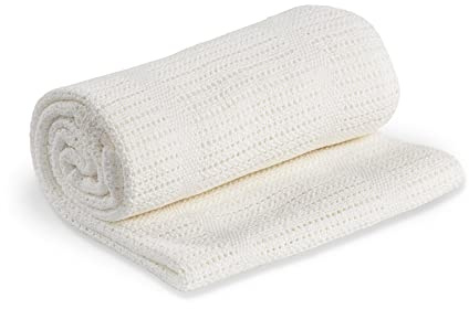 Lulujo 121-010-001 Strickdecke aus Baumwolle, 100 x 80 cm