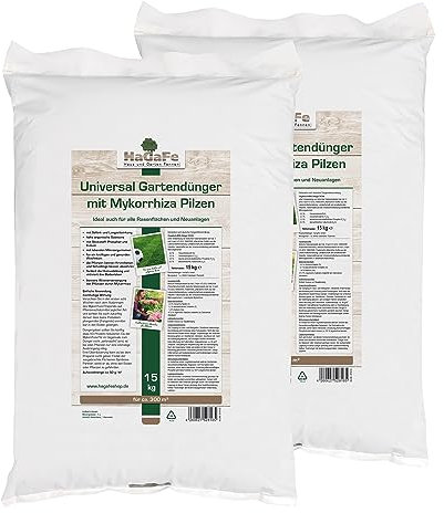 HaGaFe Universaldünger, Gartendünger, mit Mykorrhiza PIilzen, Rasendünger, Obstdünger, Gemüsedünger, Dünger, 30 Kg Für 600 M²