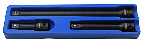 US PRO 3PC 1/2 DR Impact Extension Bar Set 75, 125, 250mm 2086