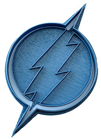 Cuticuter Superheroes Flash Logo Cortador de Galletas, Plástico, Azul, 8x7x1.5 cm