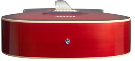 Stagg Slope Shoulder Dreadnought-Gitarre, Transparent/Rot