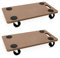 Pack of 2 Wheeled Platform Dolly – Furniture Moving Platform with EVA Foam Grip Pads, Wooden Base, 59x29x18cm – Furniture Lifter Trolley for Home, Office & Warehouse Use
