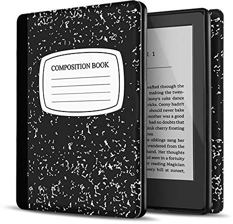 TNP Hülle für Kindle 10. Generation 2019 J9G29R, Schutzhülle Case für Amazon Kindle eReader 6-Zoll, mit Auto Einschlafen/Aufwachen Funktion, Ultradünne Cover für eBook Reader, Kompositionsbuch Schwarz
