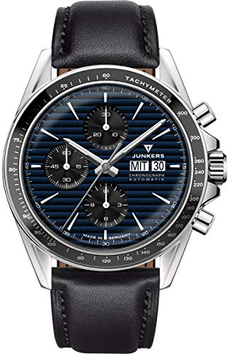Junkers JUMO Automatik Uhr ETA Valjoux 7750 Saphirglas Chronometer Tachymeter Pilotenuhr