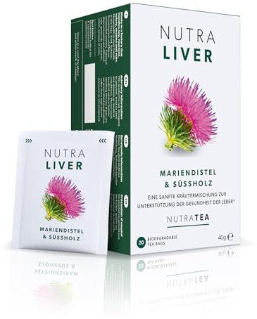 Nutra Tea NUTRALIVER - Liver Support Tea - Liver Detox Tea - Providing A Liver Cleanse, Detox And Repair - 40 Individual Wrapped Bags - Herbal Infusion (2 Pack)