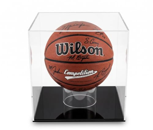 Cavinato Acrylics TECA - Vetrina per Pallone da Basketball in Plexiglass | PRONTA ALL'USO: NIENTE DA MONTARE! - Made in Italy