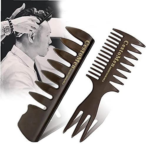 PiniceCore Herramienta De Peluquería Profesional 2pcs Hombres Styling Peine Conjunto Hombres Ancho De Los Dientes del Peine del Pelo del Aceite Tenedor Peine Grande para Todos Cabello