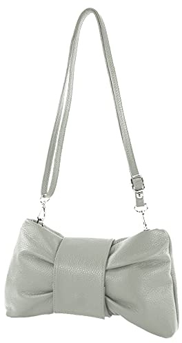 modamoda de T214 Damen Leder Umhängetasche Clutch Schultertasche Schleife handmade in Italy