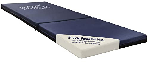 ProHeal Foam Fall Mat for Elderly - Thick Bi-Fold Fall Prevention for Seniors and Children - High-Density Impact-Resistant Safety Floor Mat - Handicapped Patients Bedside Safety 24” x 66” x 2”