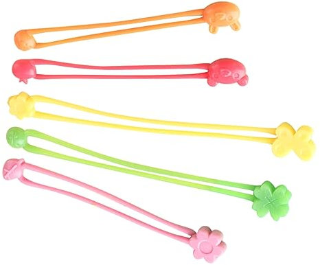 VINTORKY 5stücke Teiliges Silikon Küchenbänder Elastische Silikonbänder Für Bento-box Bücher Und Kabel Flexible Und Langlebige Bindebänder Für Büro Zuhause Und Schule