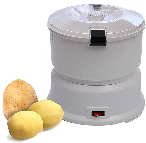 QUTBAG Electric Potato Peeler, Fully Automatic Vegetable Rumbler Peeler One-Touch Operation Easy Cleaning, Fruit and Vegetable Dehydrator for Kitchen Home Commercial
