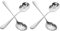 BESTonZON 4 Pièces Louches à Soupe en Acier Inoxydable, écumoire Cuisine, Passoire en Acier Inoxydable Petite Cuillère, Cuillère De Service Soupe Accessoires Ménage